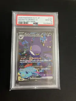 Team Rocket’s Crobat ex 127/098 PSA 10 GEM MINT Pokemon Card SAR Rare Japanese - Image 1