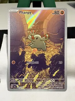 Phanpy Illustration Rare Holo Card 205/191 Sv08: Surging Sparks Pokemon TCG - Image 1