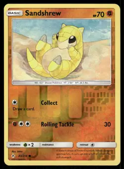 Pokemon Cards Sandshrew 83/214 Reverse Holo Unbroken Bonds Common NM - Image 1