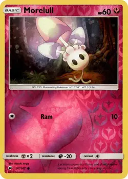 Morelull 97/147 Reverse Holo | Burning Shadows | Pokemon Card - Image 1