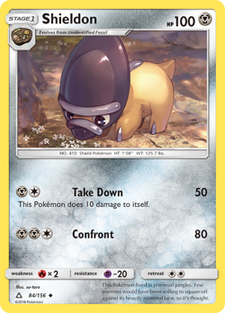 Shieldon 84/156 Uncommon | Ultra Prism | Pokemon Card - Image 1