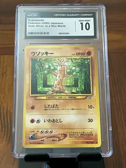 Pokemon Sudowoodo 2000 Japanese Gold, Silver, to a New World CGC 10 Gem Mint - Image 1