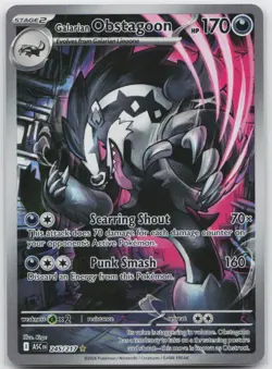 Galarian Obstagoon Illustration Rare ME: Ascended Heroes 245/217 Pokemon TCG - Image 1
