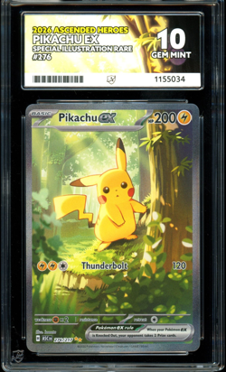 Pikachu EX 276/217 Pokemon Ascended Heroes Perfect Subgrades ACE 10 - Image 1