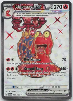 Magcargo ex - Ultra Rare SV06: Twilight Masquerade 191/167 Pokemon TCG - Image 1