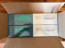 (4x TOTAL) 2x Prismatic Evolutions & 2x Twilight Masquerade Pokemon Center ETBs - Image 1