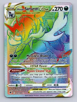 HISUIAN SAMUROTT VSTAR 197/189 RAINBOW RARE ASTRAL RADIANCE POKEMON NM - Image 1