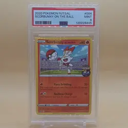 The Pokemon Company Scorbunny on the Ball 004/005 Futsal Promo PSA 9 EN - Image 1