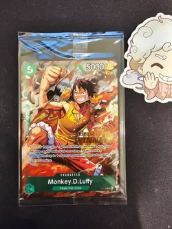 P-135 Monkey D Luffy Winner Stamp - One Piece TCG OP16 Pre-Release Promo SEALED - Image 1