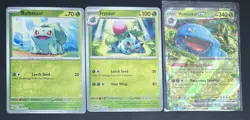 Bulbasaur Ivysaur Venusaur 151 Lot NM Pokemon Cards Pokemon TCG Reverse Holo - Image 1