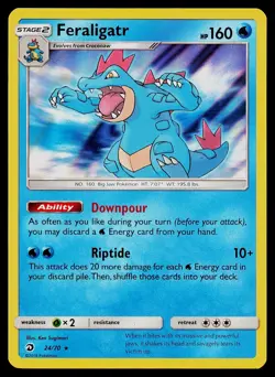 Pokemon Card Feraligatr 24/70 Dragon Majesty Holo Rare - Image 1