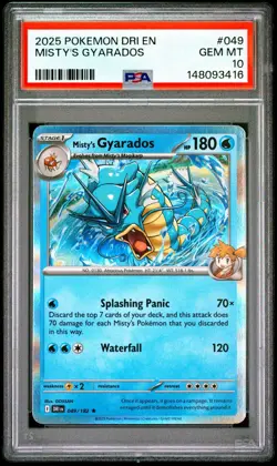 2025 Pokemon SV Destined Rivals Misty’s Gyarados Holo 049/182 PSA 10 Gem Mint - Image 2