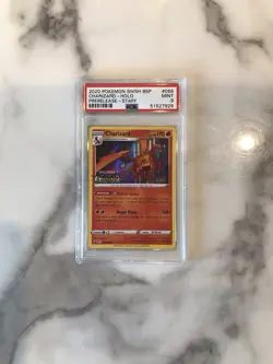Pokemon 2020 CHARIZARD STAFF HOLO Prerelease Vivid Voltage PSA 9 #SWSH066 - Image 1