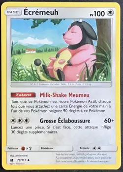 CARTE POKEMON Ecremeuh Invasion Carmin 78/111 Excellent etat, jamais jouee - Image 1