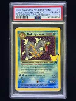 PSA 10 DARK GYARADOS Holo 8/82 Pokemon Celebrations GEM MINT - Image 1