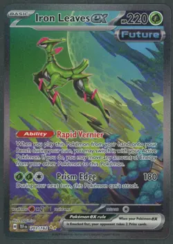 2024 Pokemon TCG SV05 Temporal Forces Iron Leaves EX 203/162 Full Art SIR NM - Image 1