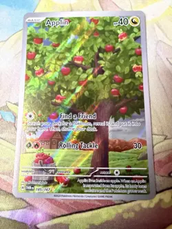 Applin 185/167 Twilight Masquerade Illustration Rare Holo - Image 1