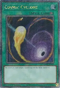 Yugioh! LP Cosmic Cyclone - RA02-EN061 - Quarter Century Secret Rare - 1st Editi - Image 1