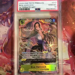 2025 ONE PIECE PRB02 #017 PREMIUM BOOSTER VOL 2 BOA HANCOCK ALT ART PSA 10 - Image 1