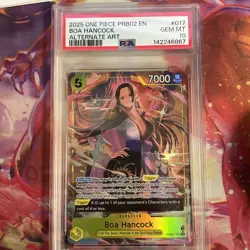 2025 ONE PIECE PRB02 #017 PREMIUM BOOSTER VOL 2 BOA HANCOCK ALT ART PSA 10 - Image 2