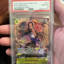 2025 ONE PIECE PRB02 #017 PREMIUM BOOSTER VOL 2 BOA HANCOCK ALT ART PSA 10 - Image 4