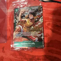 Monkey.D.Luffy P-135 Winner Stamp OP16 Pre-Release Event Promo Card Sealed - Image 1