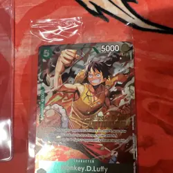 Monkey.D.Luffy P-135 Winner Stamp OP16 Pre-Release Event Promo Card Sealed - Image 2