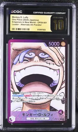 🏴‍☠ CGC PRISTINE 10 | Monkey D. Luffy OP09-061 Alt Art Leader Japanese - Image 1