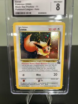 Eevee Holo 11 Black Star Promo CGC 8 NM/Mint Pokemon League 2000 - Image 2