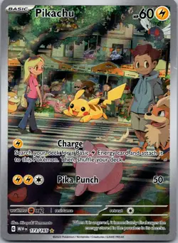 Pikachu 173/165 151 Pokemon TCG Holo Illustration Rare MP 2 - Image 1