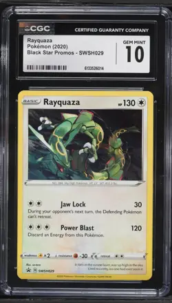 2020 Pokemon Rebel Clash Rayquaza #SWSH029 CGC 10 - Image 1