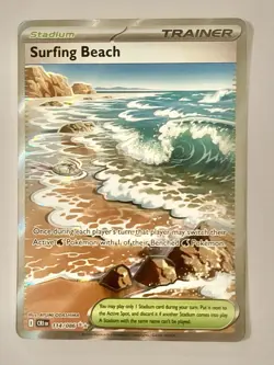 Surfing Beach 114/086 ME04: Chaos Rising NM Pokemon TCG Ultra Rare - Image 1