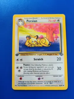 Persian U 42 Lightly Played LP Jungle Single Pokemon 1st Edition Trading Card - Image 1