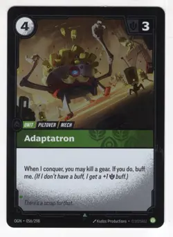 Riftbound League Of Legends Origins Foil Card OGN 056 Adaptatron - Image 1