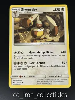 Diggersby 98/131 Uncommon Forbidden Light Sun & Moon Pokemon Card 2018 - Image 1