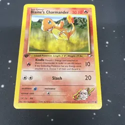 Pokemon Card - Blaine's Charmander Gym Heroes 61/132 Common 1st Edition NM 4 - Image 1