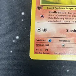 Pokemon Card - Blaine's Charmander Gym Heroes 61/132 Common 1st Edition NM 4 - Image 5