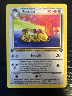 Pokemon TCG Persian Jungle 1st Edition Uncommon Card 42/64 - Image 1