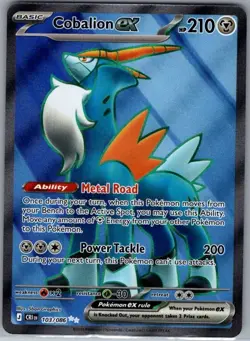Cobalion ex 103/086 ME04: Chaos Rising - Pokemon Card - NM - Image 1