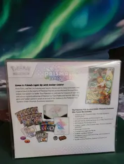 Pokemon Prismatic Evolutions ETB Sealed With Case + Tech Sticker 3pk - Image 4