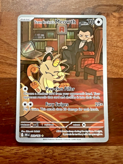 Pokemon Team Rocket's Meowth 203/182 Destined Rivals Near Mint - Image 1