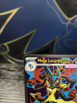 Mega Lucario ex 160/132 Ultra Rare Mega Evolution Pokemon Holo Near Mint - Image 2
