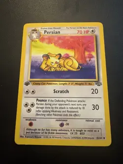 POKEMON TCG PERSIAN 42/64 JUNGLE SET 1ST EDITION UNCOMMON!! - Image 1