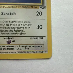 Wizards Pokemon TCG Persian Jungle No.42/64 Uncommon Regular HP70 1999 Stage 1 - Image 3