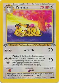 Spanish Persian 42/64 Jungle Uncommon Light Play LP Pokemon DNA GAMES - Image 1