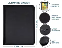 Trading Card Binder 9 Pocket 360 Cards Zip Album Pokemon TCG Folder Case - Image 4