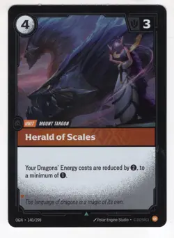 Riftbound League Of Legends Origins Foil Card OGN 140 Herald Of Scales - Image 1