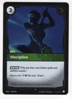Riftbound League Of Legends Origins Foil Card OGN 058 Discipline - Image 1