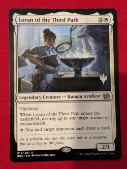Loran of the third path promo Regular R NM The brothers war MTG - Image 1