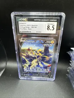 Zeraora V Ultra Rare 166 (Spanish) Alt Art Chilling Reign Pokemon Card CGC 8 - Image 1